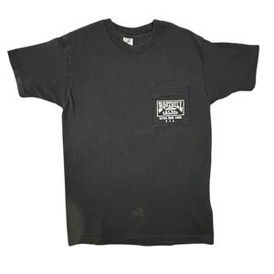 Vintage 1995 Boothill Saloon Daytona Bike Week Pocket T-Shirt Black Mens M